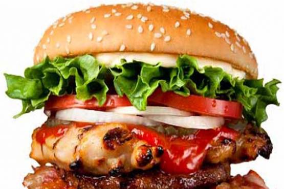 Charcoal Chicken & Beef Burger